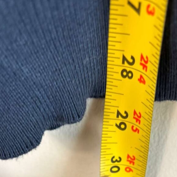 Visitor Poeta Moda Mens Long Sleeve Quarter Zip Sweater Blue Size Medium - Picture 5 of 12